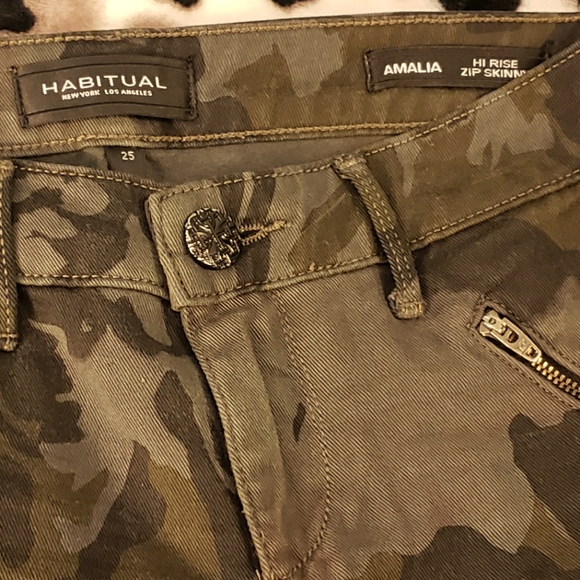 Habitual Amalia Hi Rise Zipper Ankle Skinny Jeans-Camo-25 - Picture 8 of 9